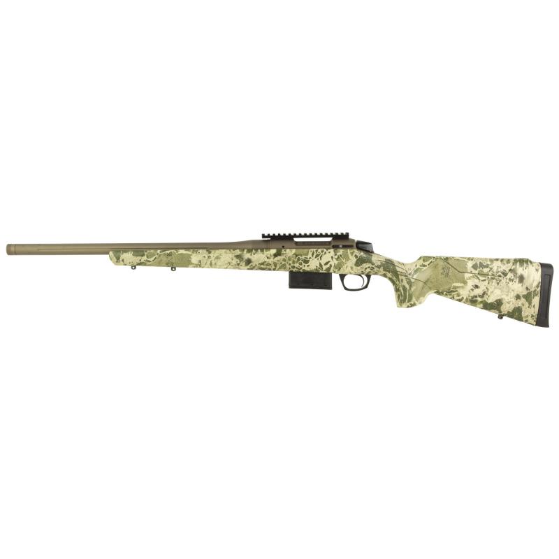 Cascade Varmint Hunter, Bolt Action Rifle, 223 Remington, 20" Threaded Barrel, 5/8x24, Cerakote Finish, Smoked Bronze, Synthetic Stock, Realtree Hillside Camo, 20 MOA Picatinny Rail, 1 Magazine, 5 Rounds CR4042
