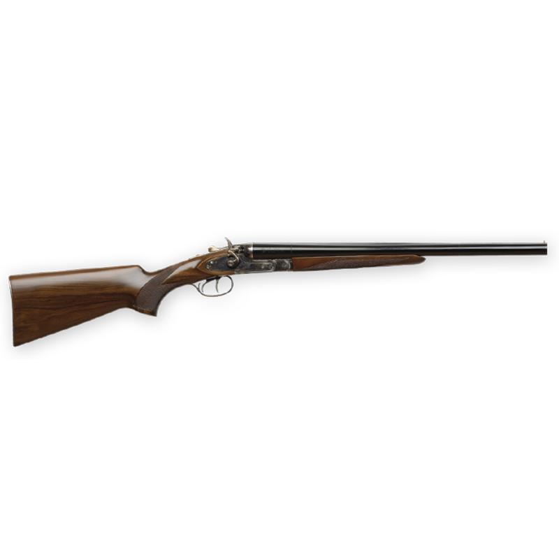 Hammer Coach, Side-By-Side, 12 Gauge, 3" Chamber, 20" Barrel, Improved Cylinder and Modified Fixed Choke, Case Hardened Finish, Walnut Stock 06130