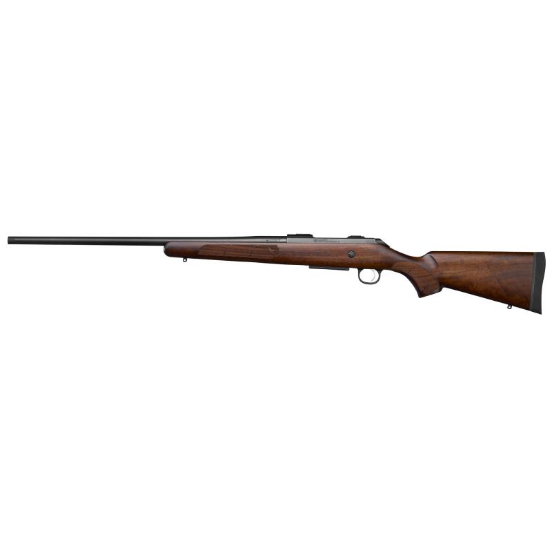 600 ST2 American, Bolt Action Rifle, 6.5 Creedmoor, 24" Tapered Medium Contour Threaded Barrel (9/16x24), Walnut Stock, Detachable Magazine, Adjustable Trigger, Laser Checkered Satin Finish Walnut Stock, 5 Rounds, Right Hand, Black 07713