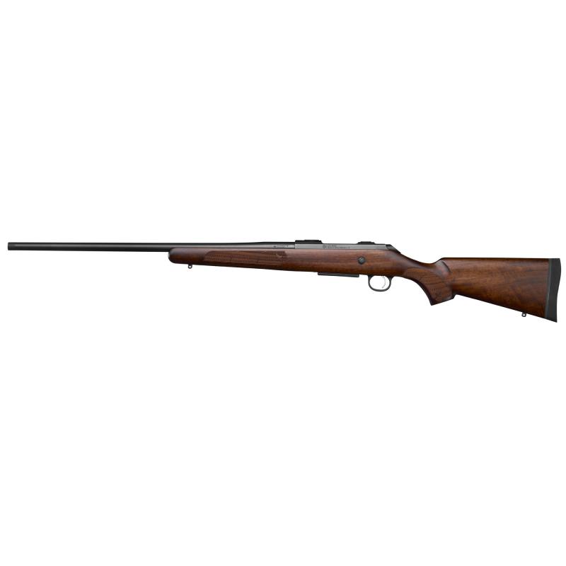 600 ST3 American, Bolt Action Rifle, .270 Winchester, 24" Tapered Medium Contour Threaded Barrel (9/16x24), Walnut Stock, Detachable Magazine, Adjustable Trigger, Laser Checkered Satin Finish Walnut Stock, 3 Rounds, Right Hand, Black 07721