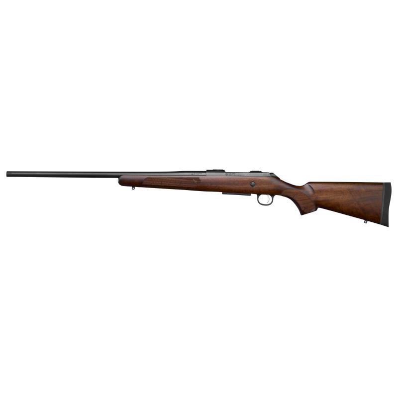 600 ST3 American, Bolt Action Rifle, .300 Winchester Magnum, 24" Tapered Medium Contour Threaded Barrel (9/16x24), Walnut Stock, Detachable Magazine, Adjustable Trigger, Laser Checkered Satin Finish Walnut Stock, 3 Rounds, Right Hand, Black 07723