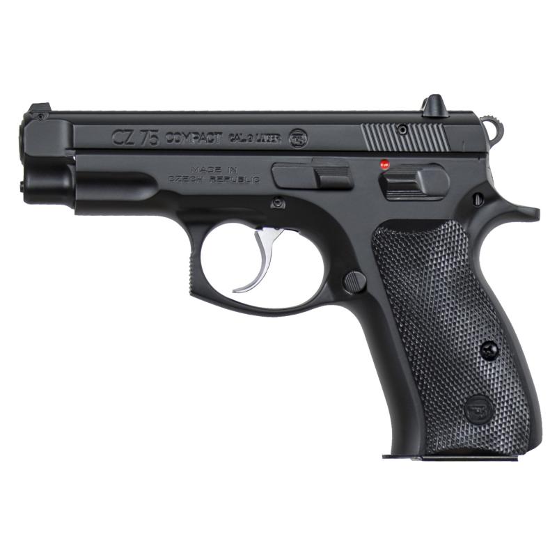 75 Compact, Double Action, Compact, 9MM, 3.7" Barrel, Steel Frame, Black Finish, Plastic Grips, Fixed Sights, 10Rd, 2 Magazines 01190