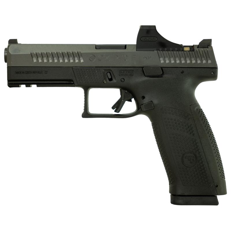 P-10F, Striker Fired, Semi-automatic, Polymer Frame Pistol, Sub-Compact, 9MM, 4.5" Barrel, Nitride Finish, Black, Night Sights, 19 Rounds, 3 Magazines, Holosun SCS Installed 086092