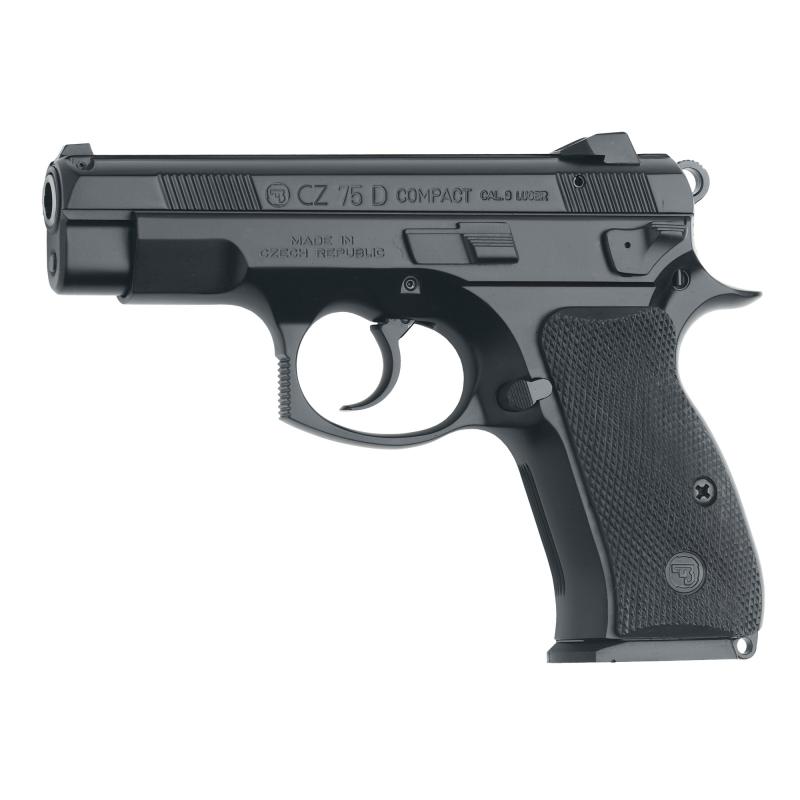 CZ 75 Compact D PCR With De-cocker | 9mm Luger 3.7 Inch Barrel DA/SA Black Finish 14 Round