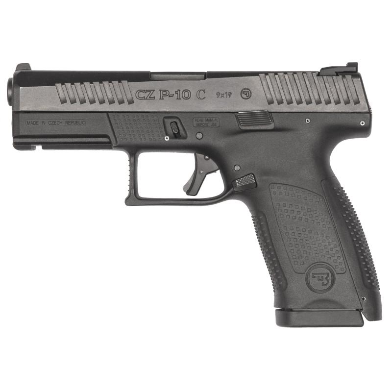 P-10C 9MM, 4" Barrel, Polymer Frame And Grips, Trigger Safety, Compact, Semi-automatic, 3 Dot Sights, Striker Fired, 15Rd, Black Finish 91531