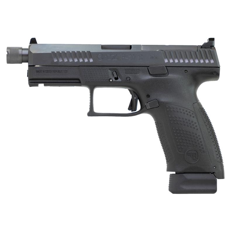 P-10 C OR SR | 9x19mm, 4.61" Threaded Barrel - 1/2X28, Nitride Slide Finish, Black, High Fixed Sights, Optic Ready,1 17 Rd Magazine, 91513