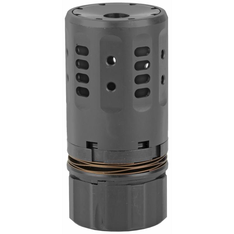 Pyro 2.0 Enhanced Muzzle Brake, Fits Dead Air Key Brake or Flash Hider, Includes TL Wrench Pack, Black DA202A