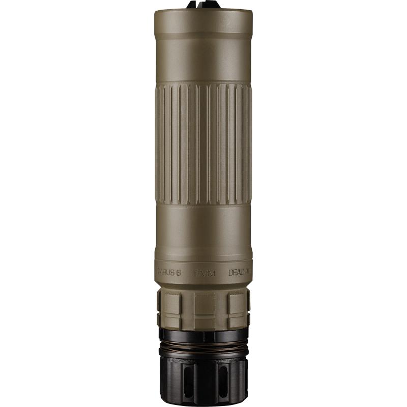 Lazarus 6 FDE KeyMo | 5.56 NATO & 6mm ARC, Triskelion™ Baffle Tech, Ultra Low Back Pressure, Flat Dark Earth, Includes KeyMo Adapter & 1/2x28 KeyMicro 3 Prong Flash Hider, LZ6KMFDE