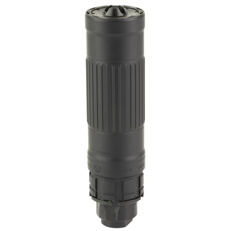 Lazarus 6 Black Xeno | 5.56 NATO & 6mm ARC, Triskelion™ Baffle Tech, Ultra Low Back Pressure, Black, Includes 1/2x28 Xeno 3 Prong Flash Hider, LZ6XNBLK