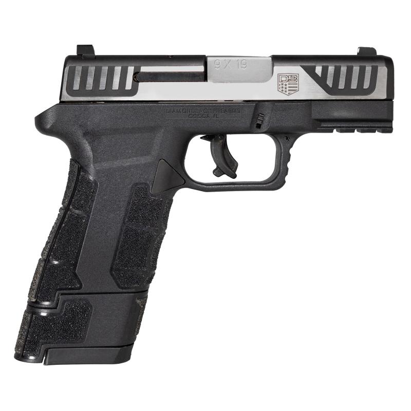 AM2, Semi-automatic Pistol, Striker Fired, 9MM, 3.5" Barrel, Polymer Frame, Black Finish with Duo-Tone Slide, 12Rd & 17Rd, 2 Magazines DB0300P031
