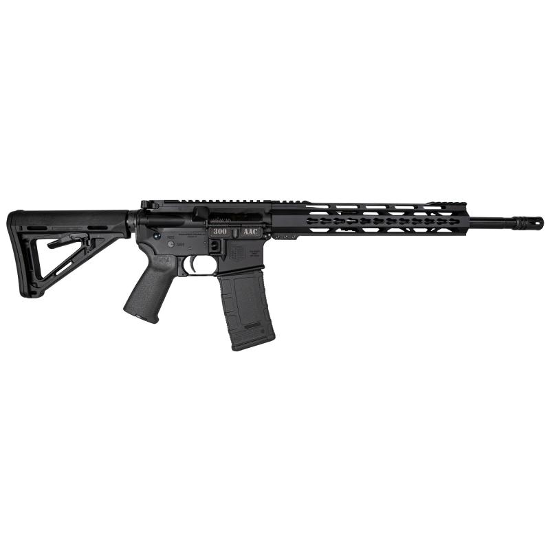 DB15 300BLK, Semi-automatic Rifle, 300 Blackout, 16" Barrel, 1:8 Twist, Black Finish, 30Rd, 12" KeyMod Rail, MOE Grip, MOE Carbine Stock DB1719B001
