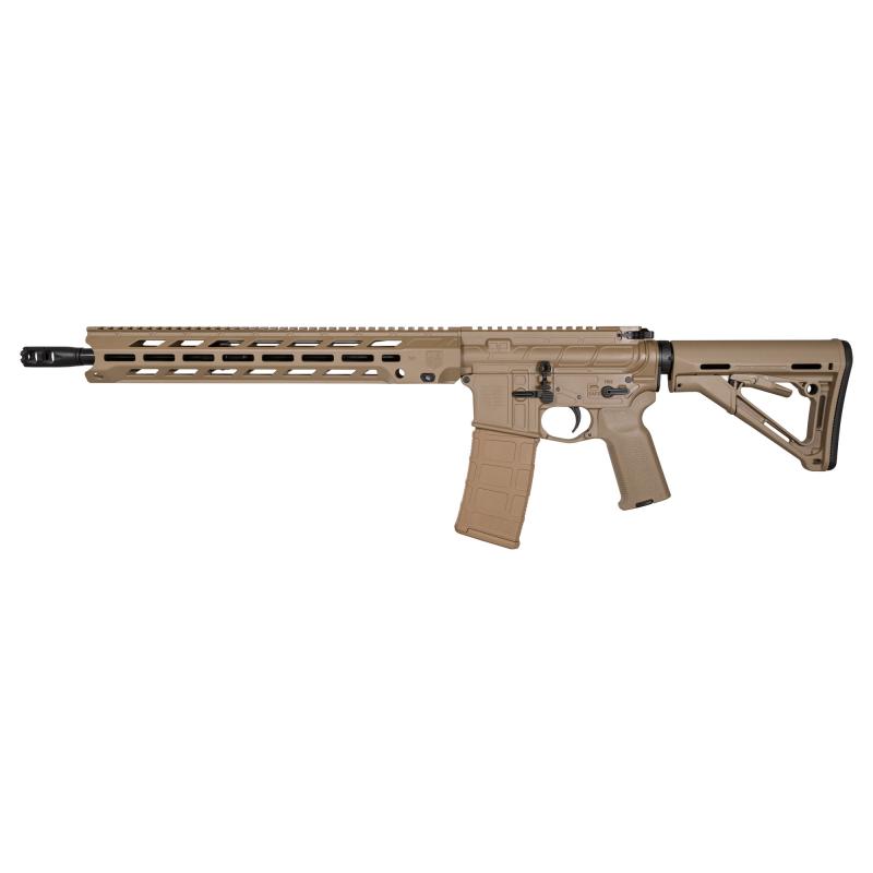 DB15, Semi-automatic Rifle, AR, 223 Remington/556N^ATO, 16" Barrel, DB Obsidian Muzzle Brake, Cerakote Finish, Flat Dark Earth, 15" MLOK V4 S Rail, Warhammer Charging Handle, Magpul CTR Stock, Magpul MOE K2 Grip, 30 Rounds, 1 Magazine DB1784K061