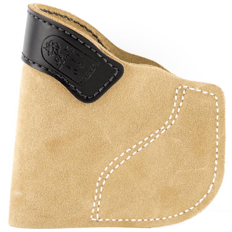 Pocket-Tuk Pocket Holster, Fits J-Frame 2.25", Bodyguard .38, Ruger LCR, Right Hand, Tan Leather 111NA02Z0