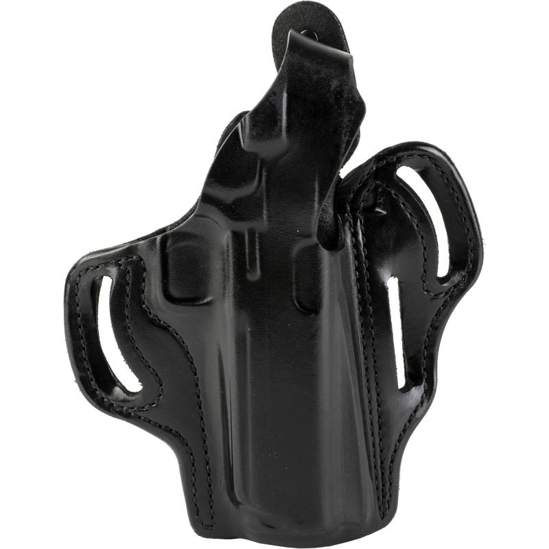 C&L Thumb Break Scabbard, Belt Holster, Fits Springfield Prodigy 5", Leather, Right, Black 1CLBA8WZ0