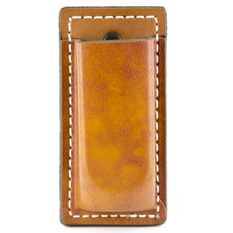 Secure Single Magazine Pouch, Fits Double Stack 9MM/40, Ambidextrous, Tan Leather A47TJGGZ0