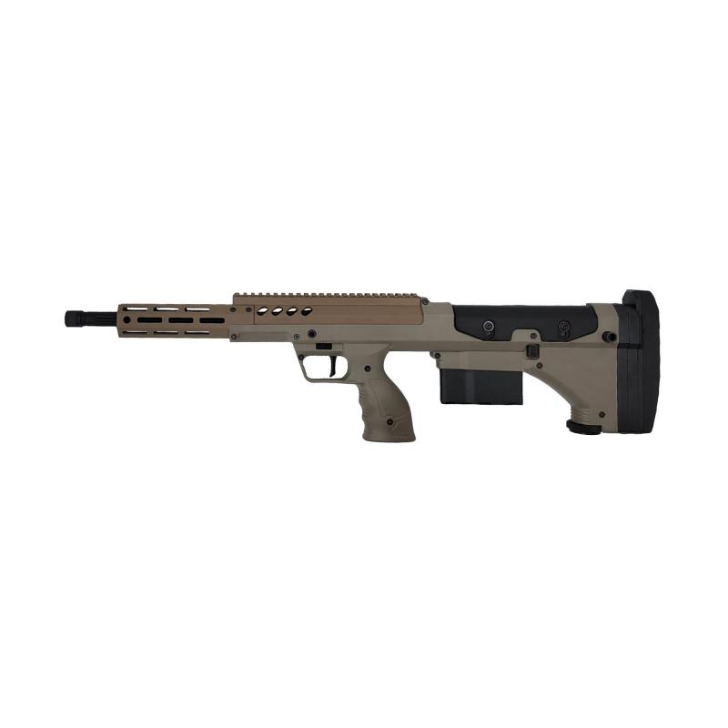 SRSA2 Covert, Bullpup, Bolt Action Compact Rifle, 6.5 Creedmoor, 18" Barrel, Threaded 5/8x24, Matte Finish, Flat Dark Earth, Free Float M-LOK Handguard, Right Hand, 6 Rounds, 1 Magazine SRS-RF-C-D18R-FF