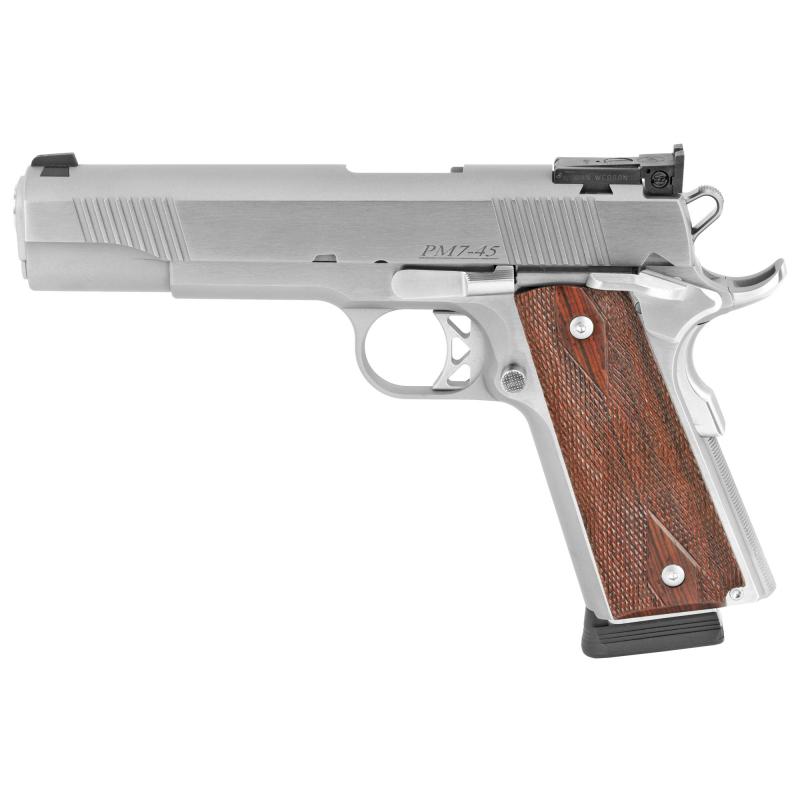 Dan Wesson Pointman Seven 1911 | 45 ACP 5 Inch Stainless Steel Finish Adjustable Sights 8 Round - CA Compliant, 01900