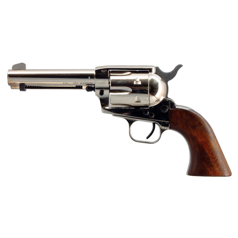 Bounty Hunter, Single Action Army, 357 Magnum, 4.5" Barrel, Steel Frame, Nickel Finish, Walnut Grips, Fixed Sights, 6Rd 770070
