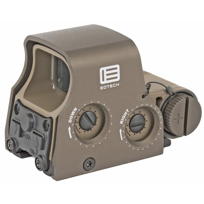 XPS2-2 TAN | Tactical, Holographic, Non-Night Vision Compatible Sight, 68MOA Ring with 2 1MOA Dots, Tan Finish, Rear Buttons, includes CR123 Battery XPS2-2TAN