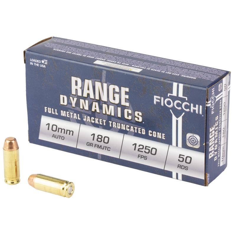 Range Dynamics, 10MM, 180 Grain, Full Metal Jacket Truncated Cone, 50 Round Box 10AP