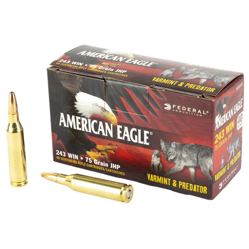American Eagle .243 Winchester 75 Grain Jacketed Hollow Point Value Pack