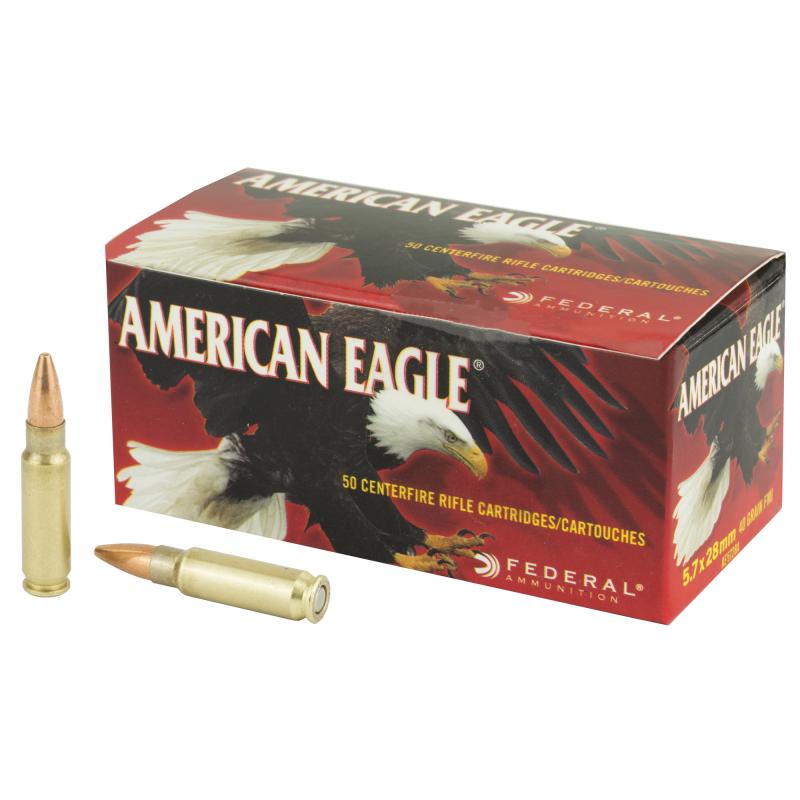 American Eagle 5.7x28mm 40 Grain Speer Full Metal Jacket 50 Per Box