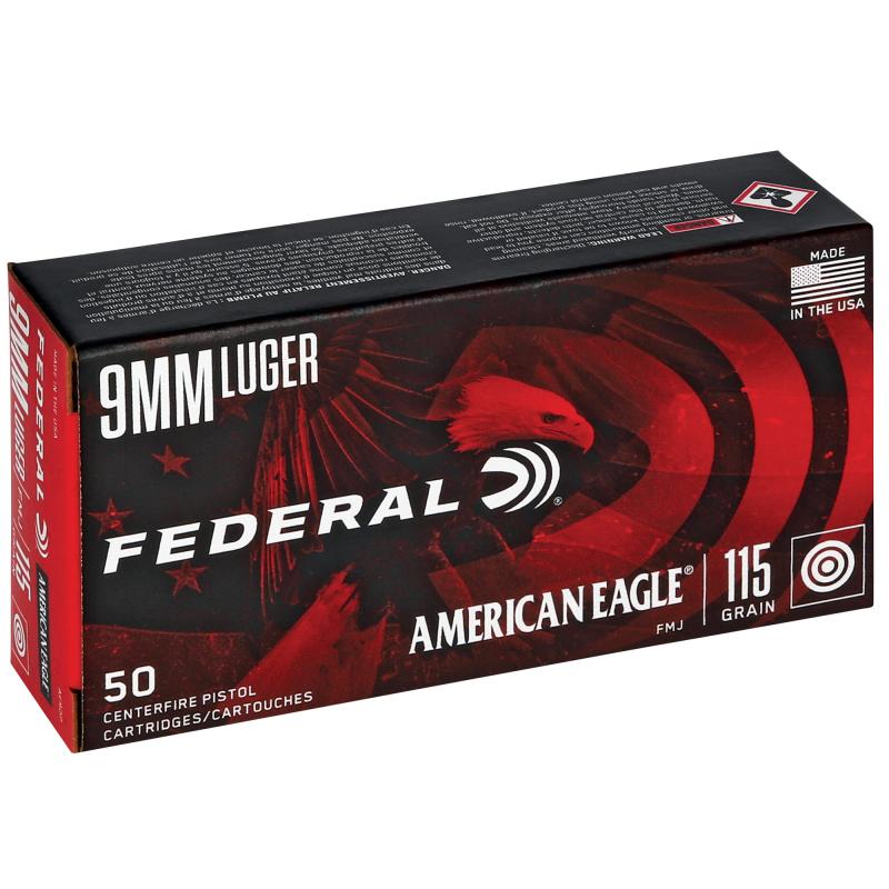 American Eagle 9mm Luger 115 Grain Full Metal Jacket