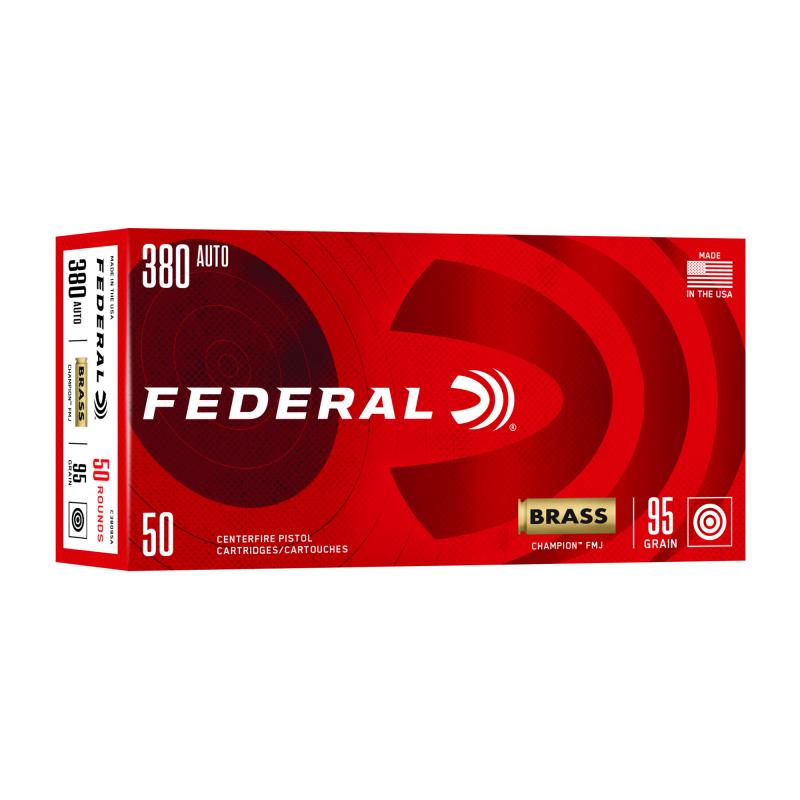 Champion, 380 Auto, 95 Grain, Full Metal Jacket, 50 Round Box C38095A