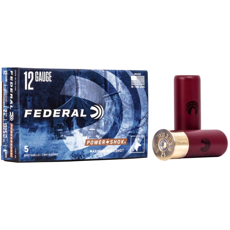 Power-Shok 12 Gauge 2.75 Inch 1325 FPS 27 Pellets 4 Buck