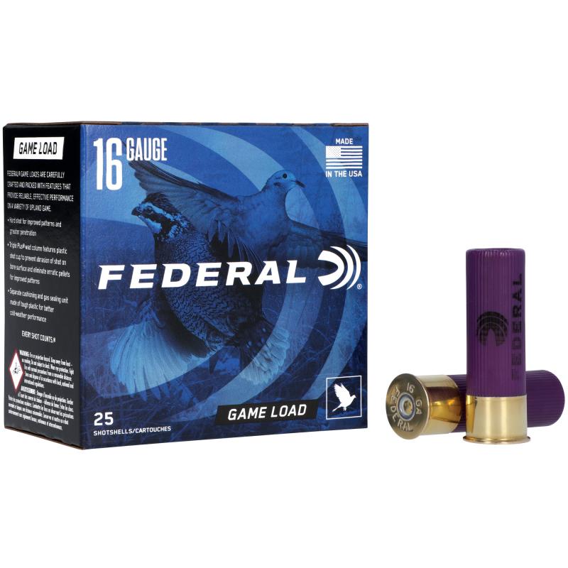 Game Load, 16 Gauge, 2.75", #6, 2.5 Dram, 1oz, Shotshell H1606