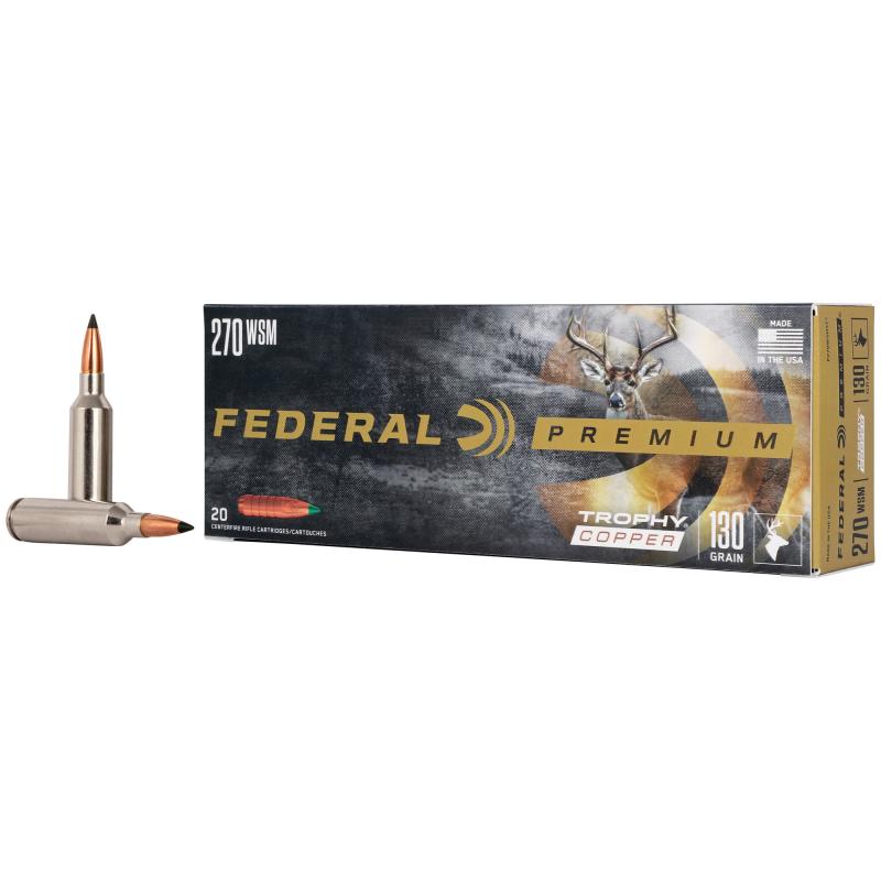 Vital-Shok .270 Winchester Short Magnum 130 Grain Trophy Copper