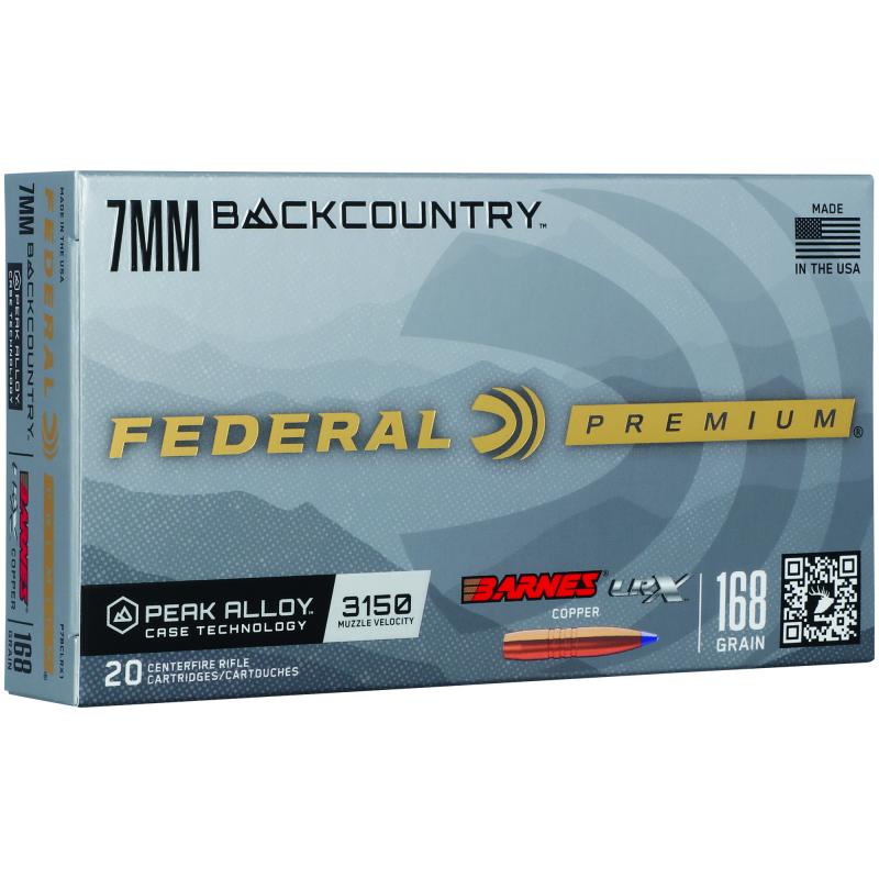Gold Medal, 7MM Backcountry, 168 Grain, Barnes LRX Copper, 20 Round Box P7BCLRX1