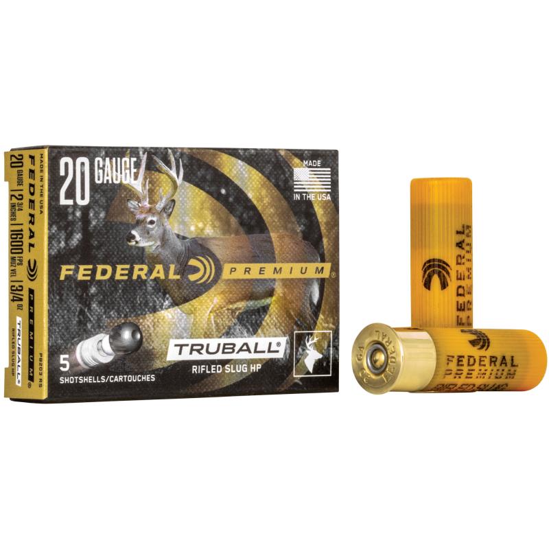 Vital-Shok 20 Gauge 2.75 Inch 1600 FPS .75 Ounce TruBall Slug
