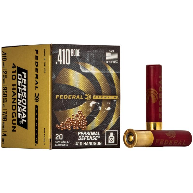 Premium Personal Defense Judge .410 Gauge 2.5 Inch 950 FPS No. 4 Shot