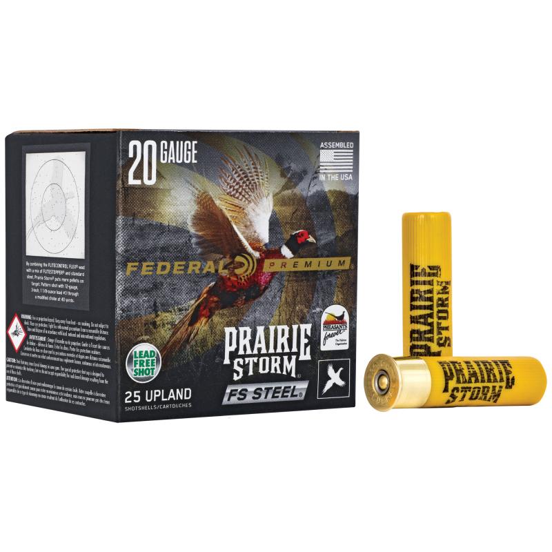 Premium, Prairie Storm, 20 Gauge 3", FS Steel, #3, 7/8 oz, Steel Shot, 25 Round Box PFSX207FS3