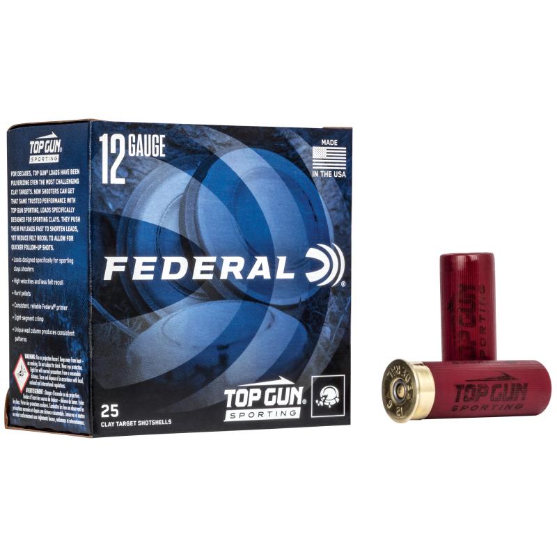 Top Gun Sporting, 12 Gauge 2.75", #7.5, 1 oz, 25 Round Box, 1,330 FPS TGSF12875