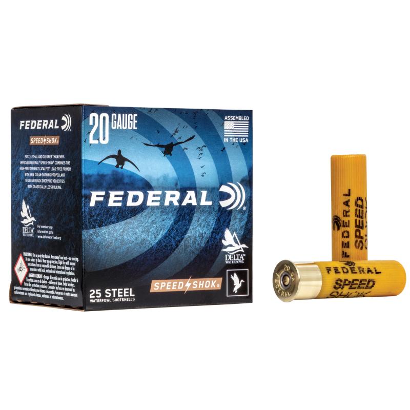 Speed-Shok, 20 Gauge 3", #2, 7/8 oz, Steel Shot, 25 Round Box WF209 2