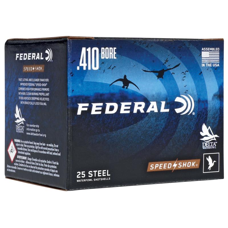 Speed-Shok Hight Velocity Steel Shot, .410 Gauge,. 3", 3/8 oz, Steel Shot, 25 Round Box WF413 6