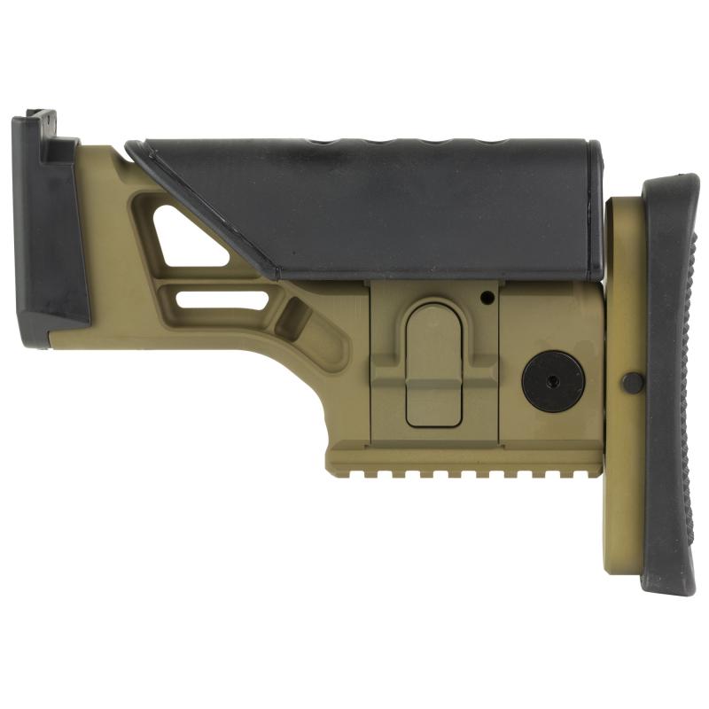 SSR Rear Stock, Adjustable Length of Pull and Cheek Height, Fits FN SCAR 16S/17S, Flat Dark Earth 20-100567