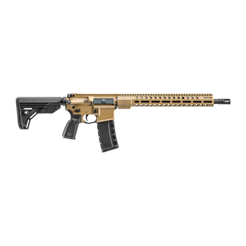 FN15 TAC3, Semi-automatic Rifle| 223 Remington/556NATO, 16" Cold Hammer Forged Barrel, 1:7 Twist, Flat Dark Earth, Cerakote Finish, FN Polymer Grip, FN 6-Position Collapsible Stock, M-LOK Handguard, 30 Rounds, 1 Magazine, Mid-Length Gas System, H-Buffer,