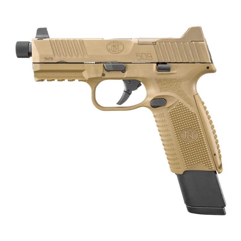 509 TACTICAL | 9MM, 4.5" Threaded Barrel,  1-17Rd, 1-24RD Magazines, FDE Finish, Case