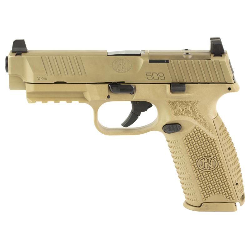 509 MRD, Striker Fired, Semi-automatic, Polymer Framed Pistol, Full Size, 9MM, 4.5" Barrel, Matte Finish, Flat Dark Earth, Optics Ready Slide, Suppressor Height Adjustable Sights, 10 Rounds, 2 Magazines 66-100723