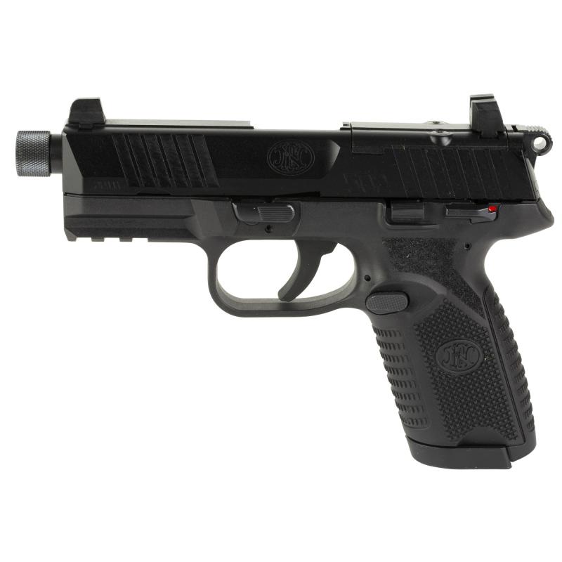 502, Tactical, Single Action Only, Semi-automatic, Polymer Frame Pistol, Compact Size, 22 LR, 4.6" Threaded Barrel, 1/2X28 TPI, Black, Fixed Suppressor Height Sights, Ambidextrous Thumb Safety, No Decocker, 10 Rounds, Optics Ready Slide, 2 Magazines 66-1