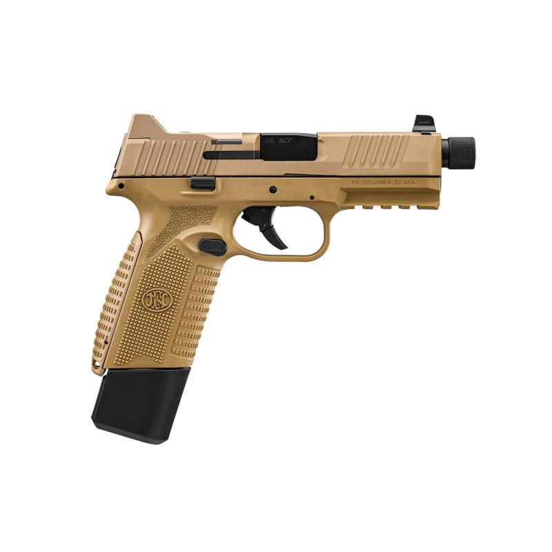 545 Tactical | 45ACP, 4.71" Threaded Barrel, Optics Ready, FDE, 1 15 Rd Magazine, 1 18 Rd Magazine, Soft Case