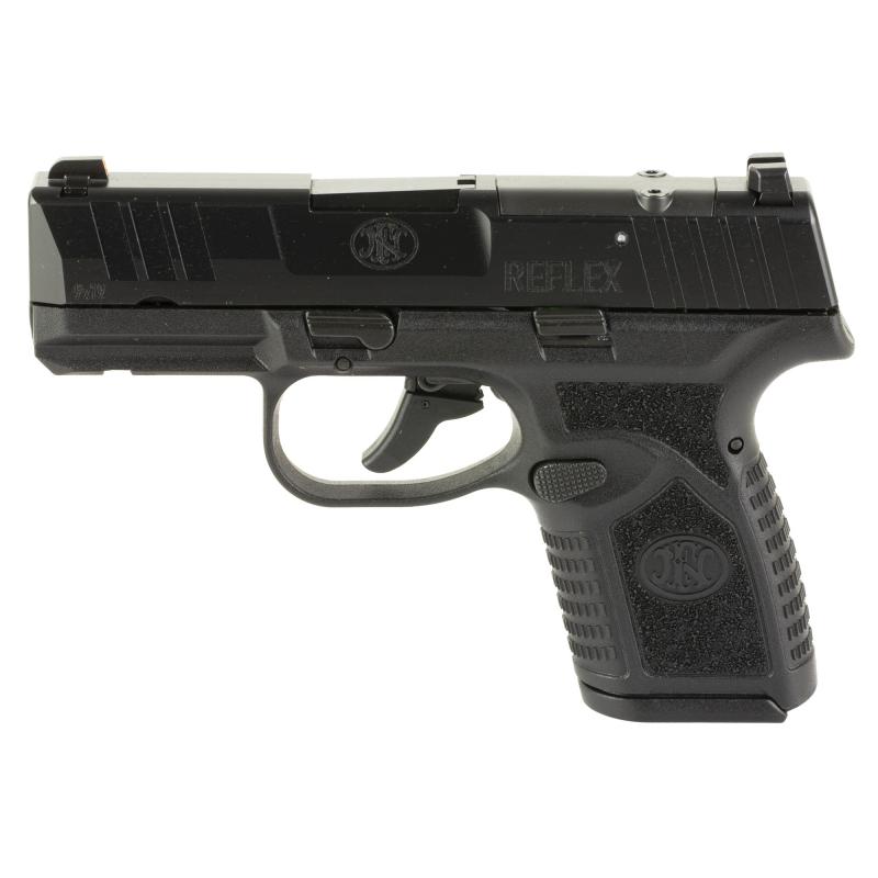 Reflex MRD, Semi-automatic Pistol, Polymer Frame, Internal Hammer Fired, Single Action Only, Micro Compact, 9MM, 3.3" Cold Hammer Forged Barrel, PVD Finish, Black, Optics Ready, Non-Manual Safety, Tritium Front Sight, 2 Dot Rear Sight, 2 Magazines, 10 Ro