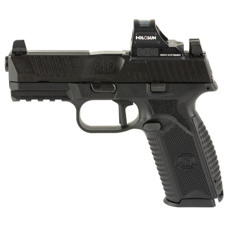 509 MRD, Striker Fired, Semi-automatic, Polymer Frame Pistol, Mid-Size, 9MM, 4" Barrel, Matte Finish, Black, Inlcudes Holosun 407C Red Dot Sight, Non-Manual Safety, Optic Height Sights, 17 Rounds, 2 Magazines 66-101927