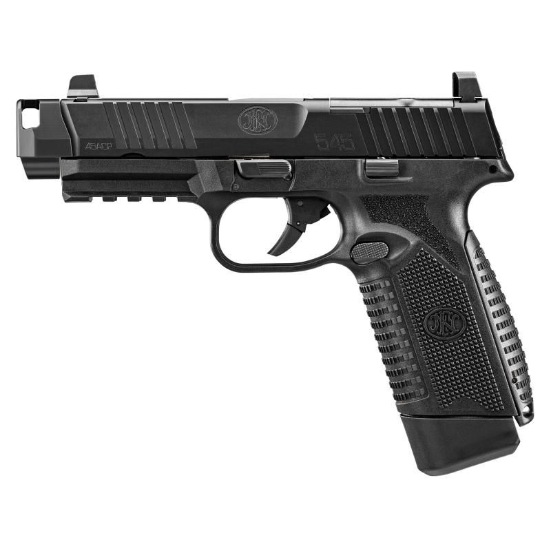 545 MRD Comp, Striker Fired, Semi-automatic, Full Size, 45ACP, 4.43" Barrel, FN Quick Connect Compensator, Matte Finish, Black, 15 Rounds 66-102135