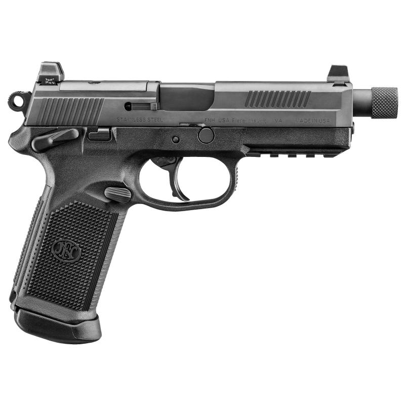 FNX-45 Tactical Double Action/Single Action .45 ACP 5.3 Inch Threaded Barrel Black Finish Night Sights 10 Round