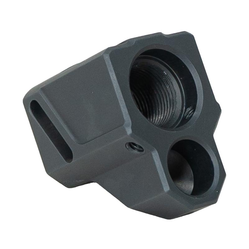 EXOS-514, Compensator, 9MM, Compatible with Smith & Wesson M&P 1.0 Full Size, Anodized Finish, Black FF-P-A-COMP-DS-MP-01