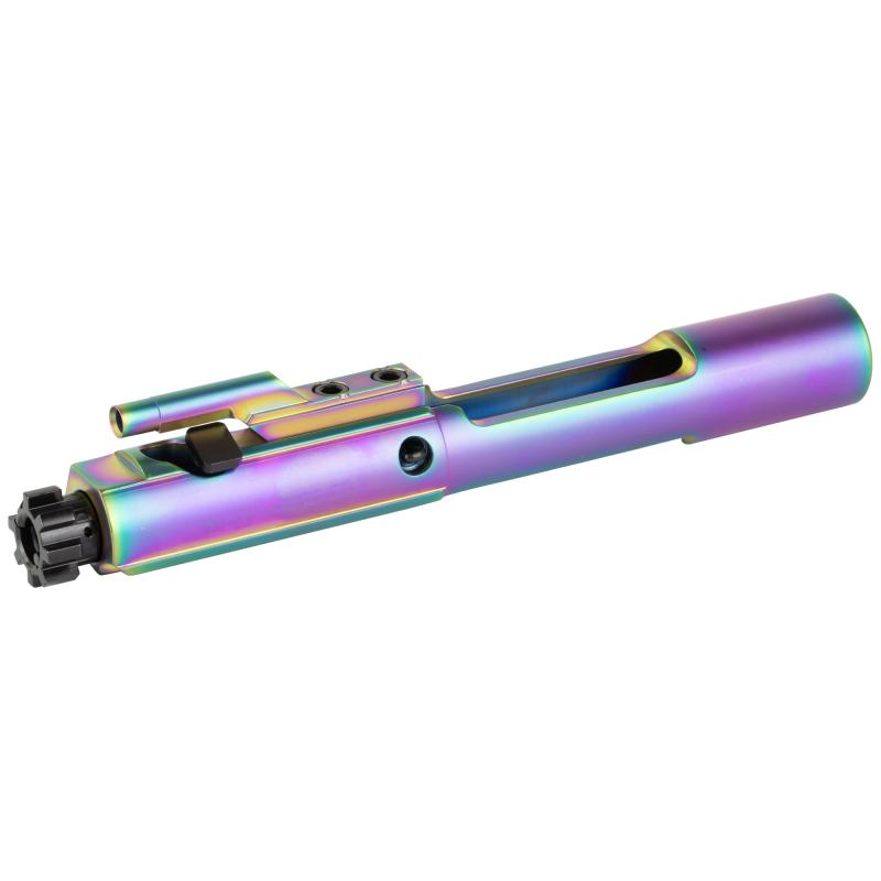 Bolt Carrier Group, 5.56NATO, Fits AR-15, Chameleon PVD Coated Bolt Carrier and Gas Key, Salt Bath Nitrided Bolt, Black FF556BCGCNITRIDE-NCR